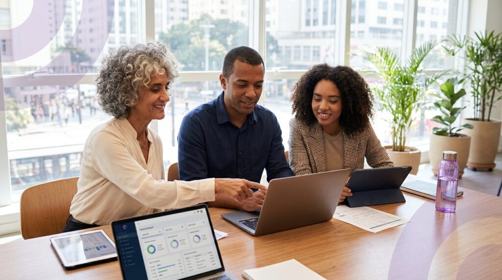 Escritório de contabilidade com tecnologia automatizada